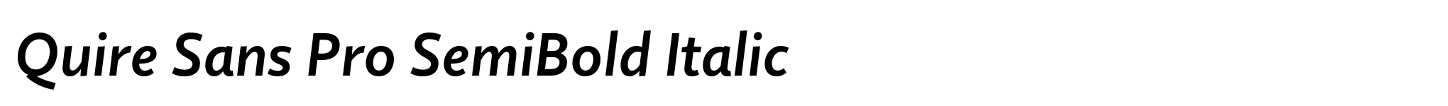 Quire Sans Pro SemiBold Italic image